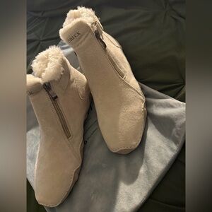 Women's Cream Ankle Boots